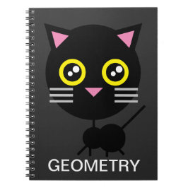 Cuaderno Gato negro geométrico