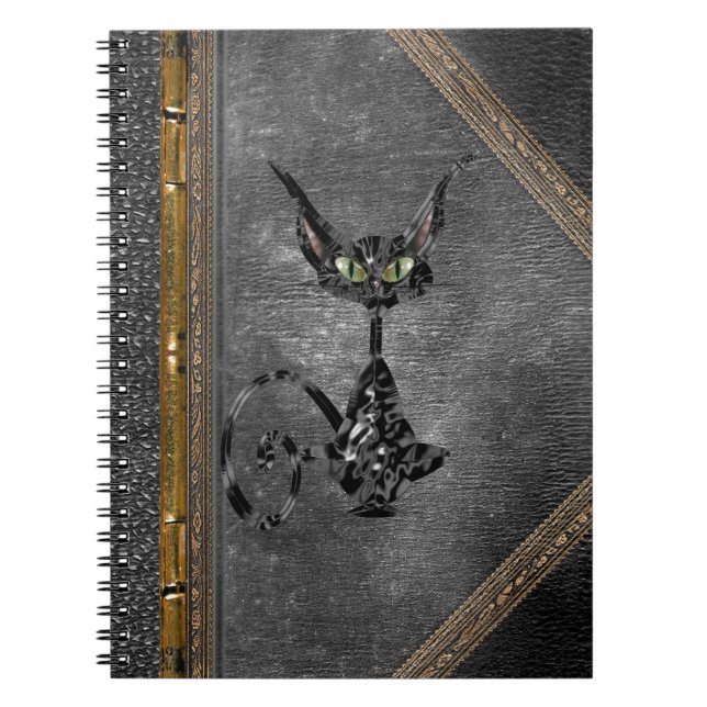 Cuaderno Gato negro gótico supersticioso (Frente)