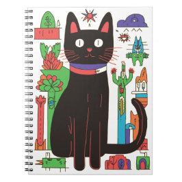 Cuaderno Gato negro juguetón