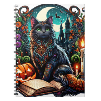 Cuaderno Gato negro mágico libresco
