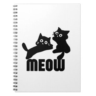 Cuaderno gato negro, miau