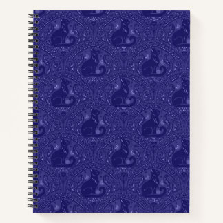 Cuaderno Gato negro místico en púrpura fresco