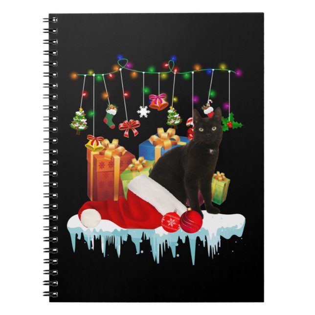 Cuaderno Gato Negro Presente De Mis Navidades (Frente)