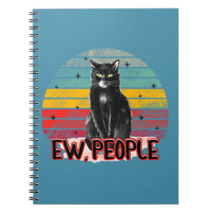 Cuaderno Gato negro retro vintage
