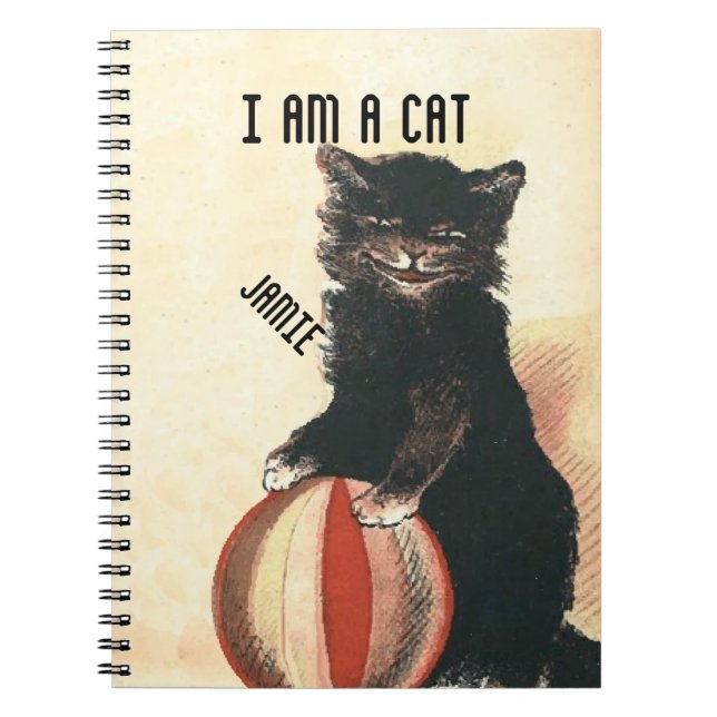 Cuaderno Gato negro Vintage HALLOWEEN (Frente)