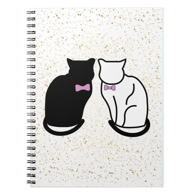 Cuaderno Gato negro y blanco (Frente)
