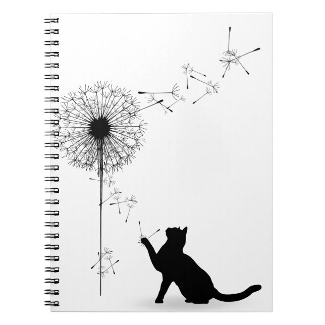 Cuaderno Gato negro y Dandelion (Frente)