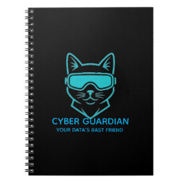 Cuaderno Gato Neon Guardián Cibernético - Tecnología y Codi