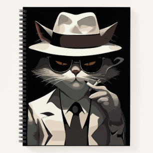 Cuaderno Gato Noir Genial: Felino Suave y Misterioso