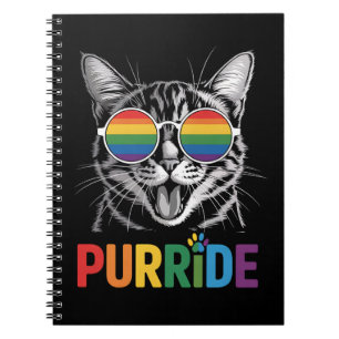 Cuaderno Gato Orgulloso Gay Lesbiana Arcoíris LGBTQ Aliado 