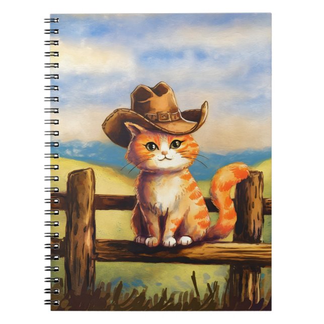 Cuaderno Gato papá pintado con acuarela (Frente)