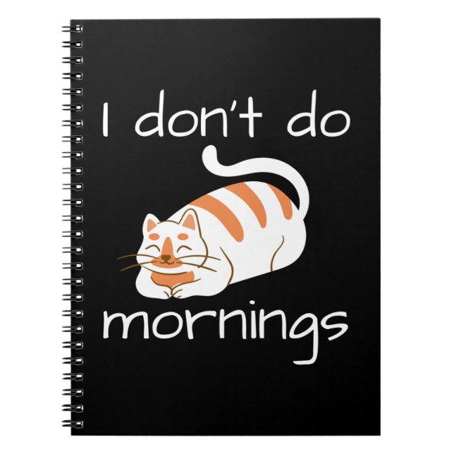 Cuaderno Gato perezoso que no hago mañanas (Frente)