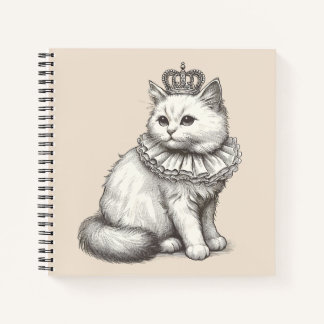 Cuaderno Gato Persa con Corona Real