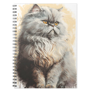 CUADERNO GATO PERSA GRIS BONITO Y ESPESO