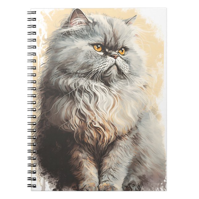 CUADERNO GATO PERSA GRIS BONITO Y ESPESO (Frente)