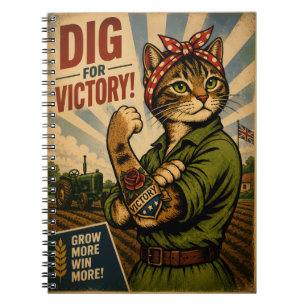 Cuaderno Gato Pop Art de Chica de la Tierra de la Segunda G
