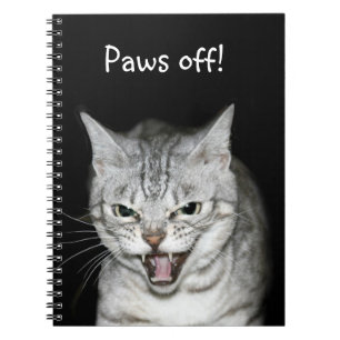 Cuaderno Gato posestivo bengalí plateado