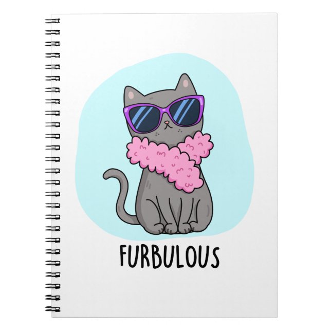 Cuaderno Gato Pun Elegante Divertido Furbuloso (Frente)