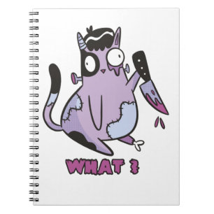 Cuaderno ¿Gato Qué? Gato Asesino, Gato Zombie Halloween