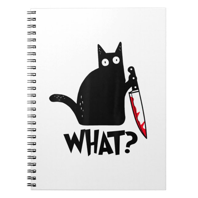 Cuaderno Gato Qué_ Gracioso Gato Negro  (Frente)
