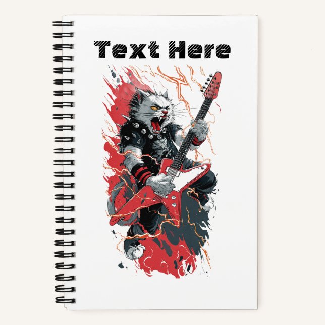 Cuaderno Gato Rockstar (Anverso)