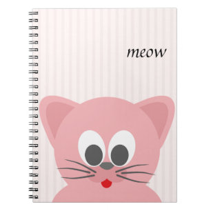 Cuaderno Gato rosa dulce de moda