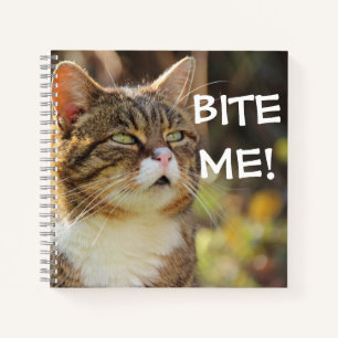 Cuaderno Gato Sassy Divertido con Actitud Muérdeme