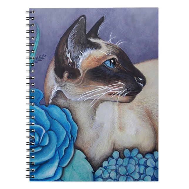 Cuaderno Gato siamés de punto de chocolate (Frente)