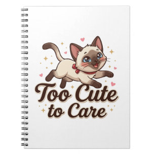 Cuaderno Gato siamés demasiado lindo para cuidar