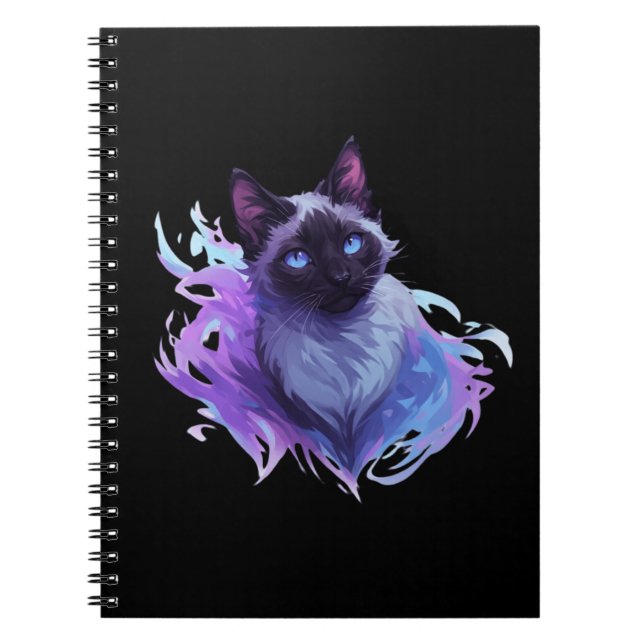 Cuaderno Gato siamés lindo (Frente)