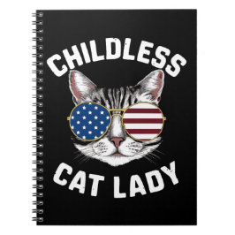 Cuaderno Gato sin hijos Lady Kamala Harris 2024