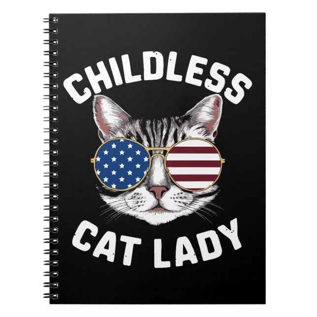 Cuaderno Gato sin hijos Lady Kamala Harris 2024 (Frente)