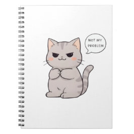 Cuaderno Gato sin preocupaciones "No es mi problema" Diseño
