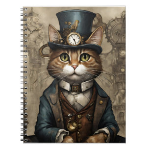 Cuaderno Gato Steampunk
