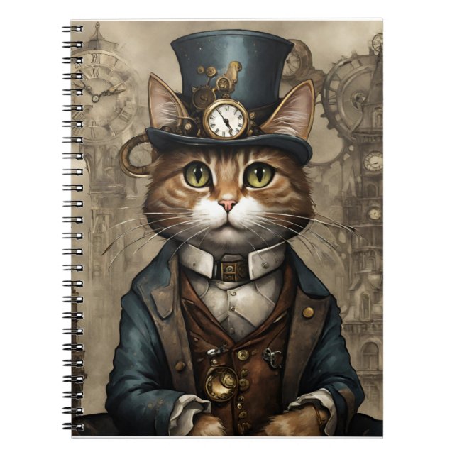 Cuaderno Gato Steampunk (Frente)