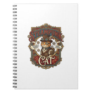 Cuaderno Gato Steampunk Vintage Steampunk Gato