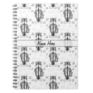 Cuaderno Gato tocando clarinete Músico Clarinetista Persona