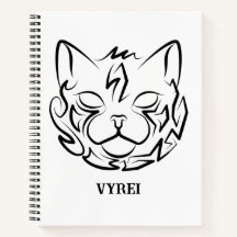 Gato tribal negro y blanco