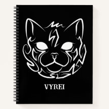 Gato tribal negro y blanco