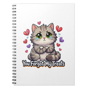 Cuaderno Gato Triste Olvidaste Mis Golosinas