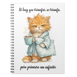 Cuaderno gato triunfador