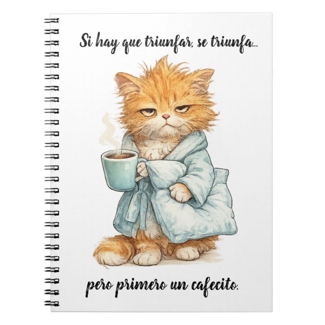 Cuaderno gato triunfador (Frente)