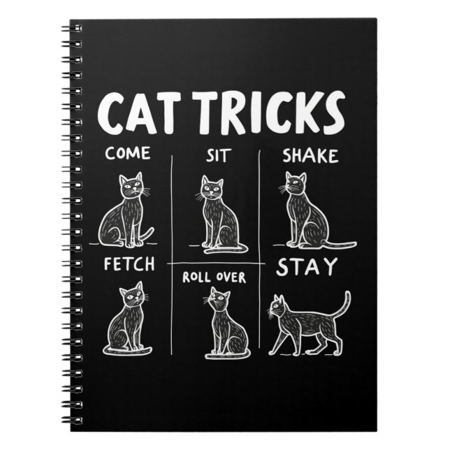 Cuaderno Gato trucos Purr-Fectamente Hilarious Feline Fun (Frente)
