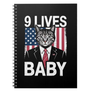 Cuaderno Gato Trump 9 Vidas Bebé Divertido Gato Trump