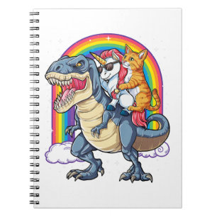 Cuaderno Gato Unicornio Dinosaurio T rex Kitten amante