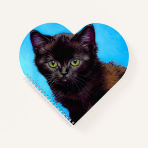 Cuaderno Gato Van Gogh y flores