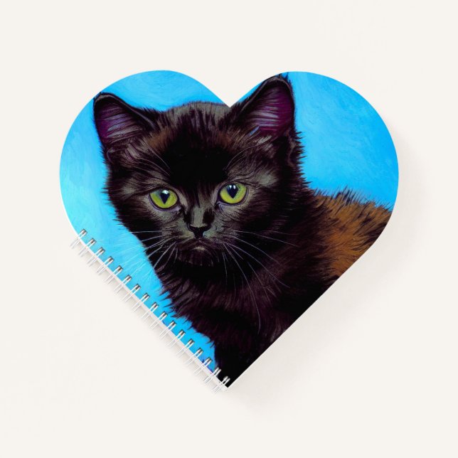 Cuaderno Gato Van Gogh y flores (Anverso)