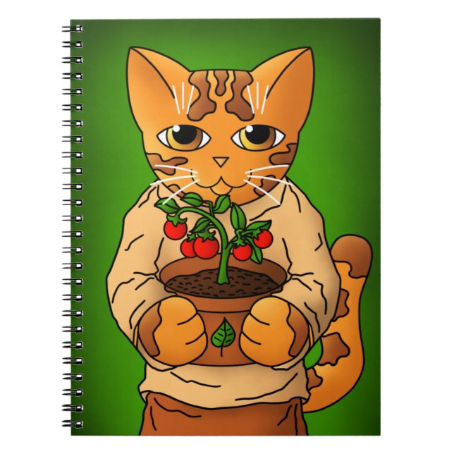 Cuaderno Gato Vegan Gardener (Frente)