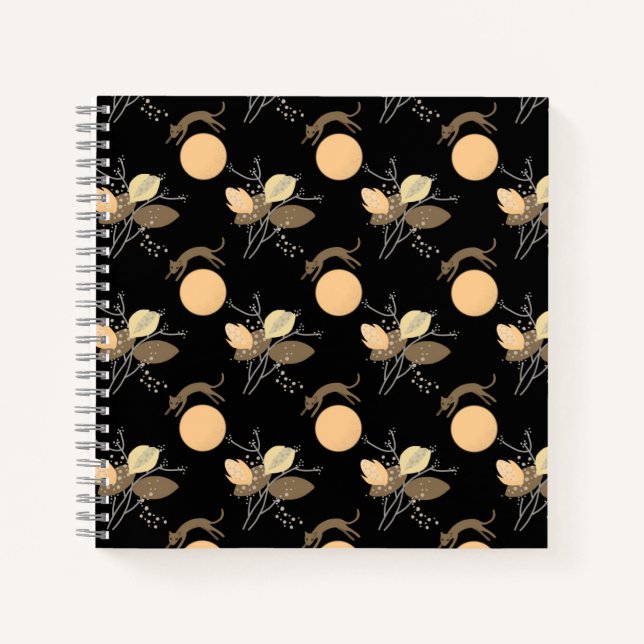 Cuaderno Gato volando sobre la luna (Anverso)