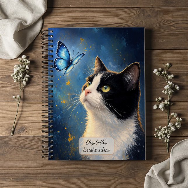 Cuaderno Gato y Mariposa Azul (Subido por el creador)